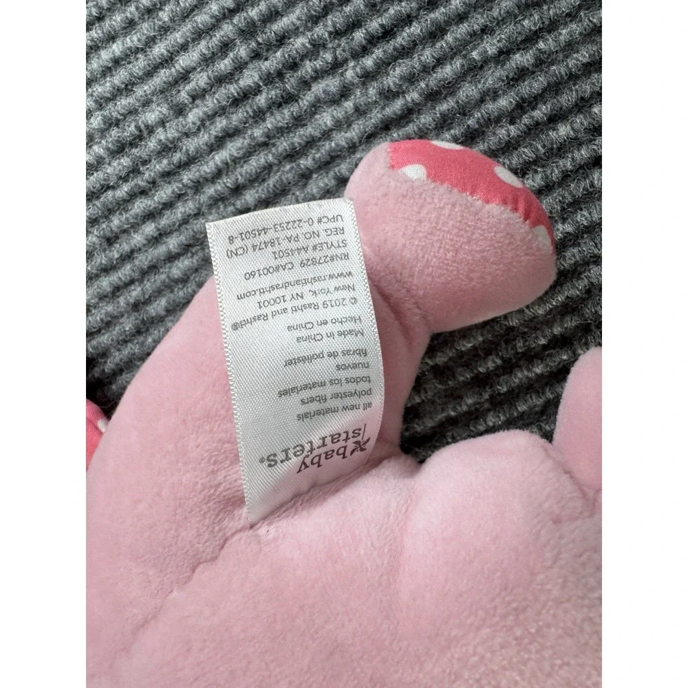 Baby Starters My First Doll Pink Plush Rattle Girl Flower Polka Dot Soft Lovey
